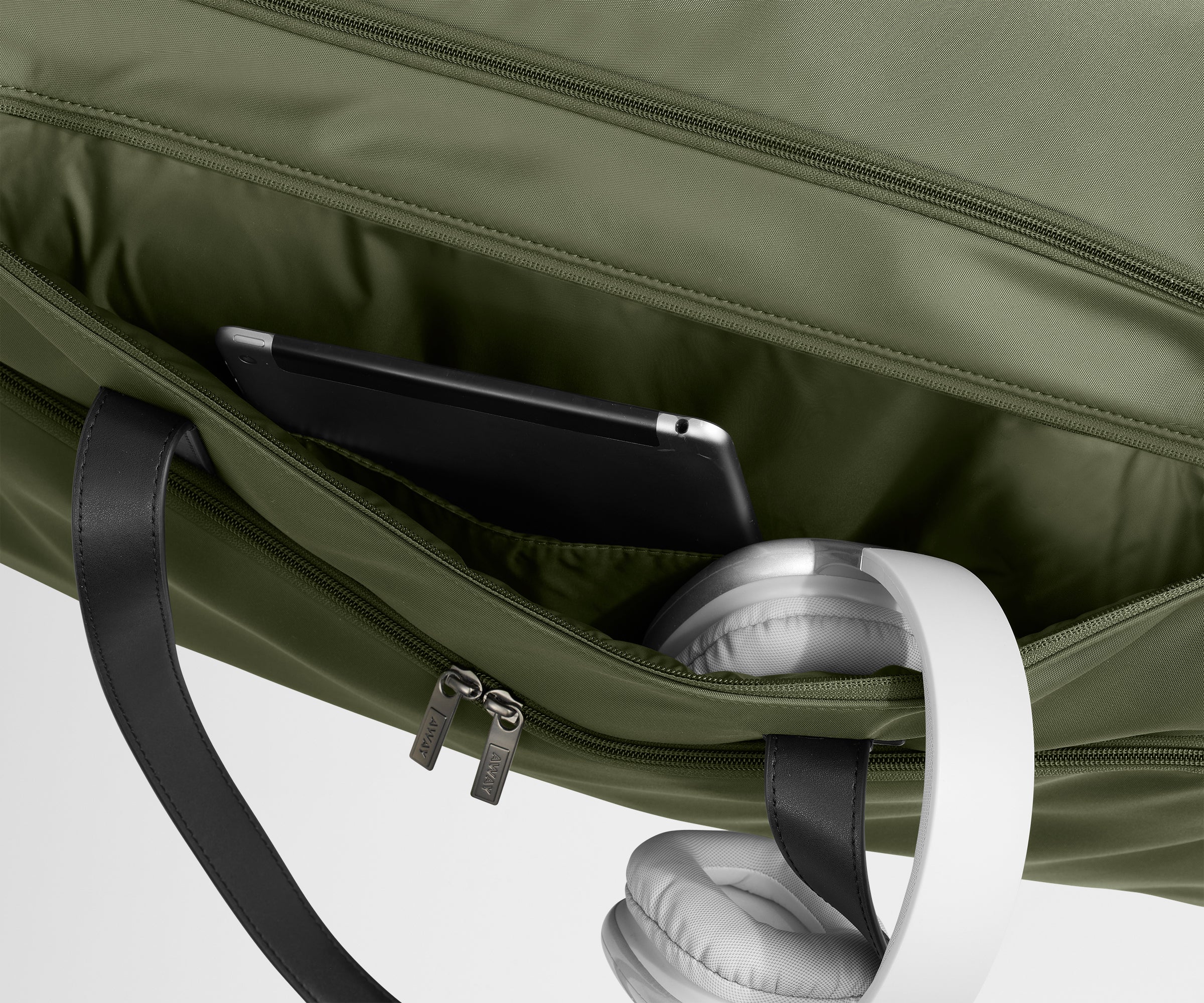 Garment Duffle in Olive Green - Image 7