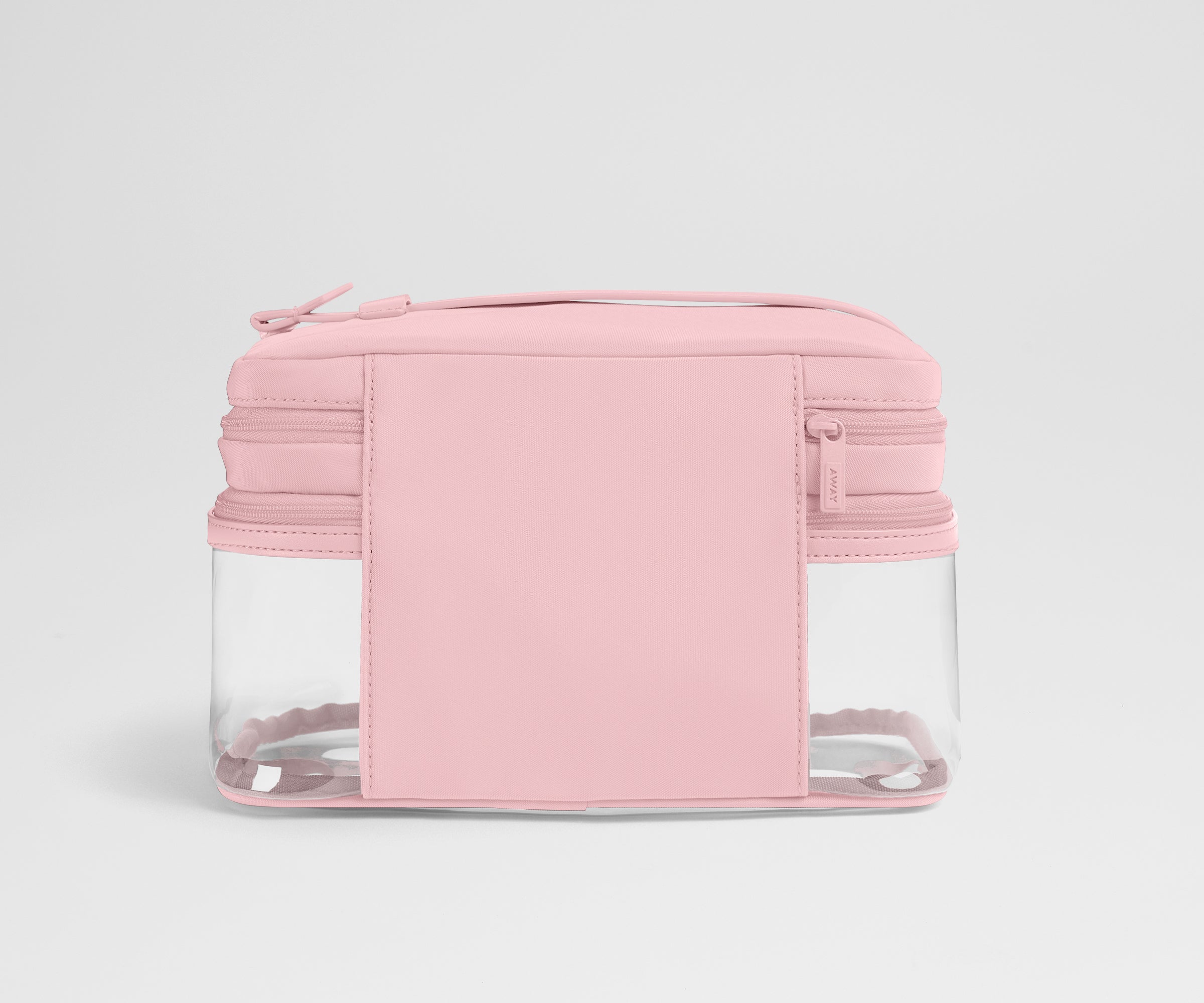 Clear Cosmetic Case in Blush Pink - Image 5