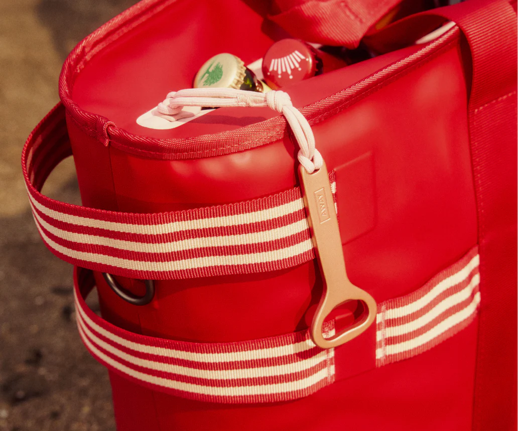 Cooler Tote in Cherry Red - Image 9