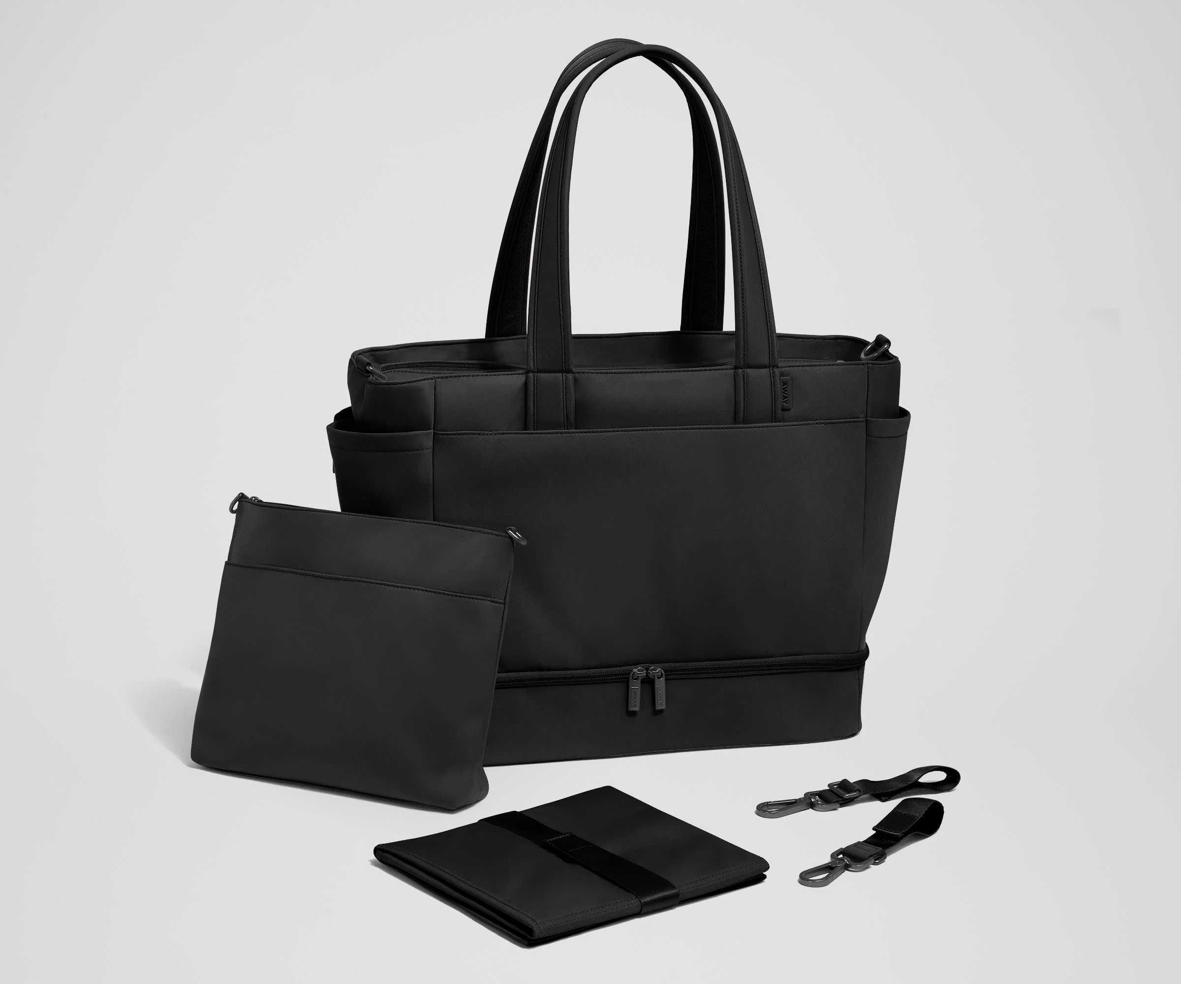 The Double Diaper Tote in Jet Black - Image 8