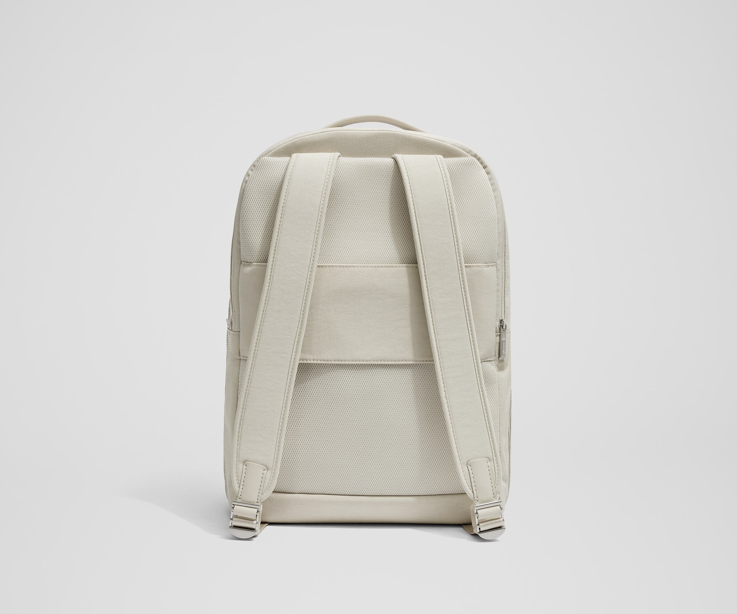 The Everywhere Zip Backpack in Salt White Textured Nylon - Image 3
