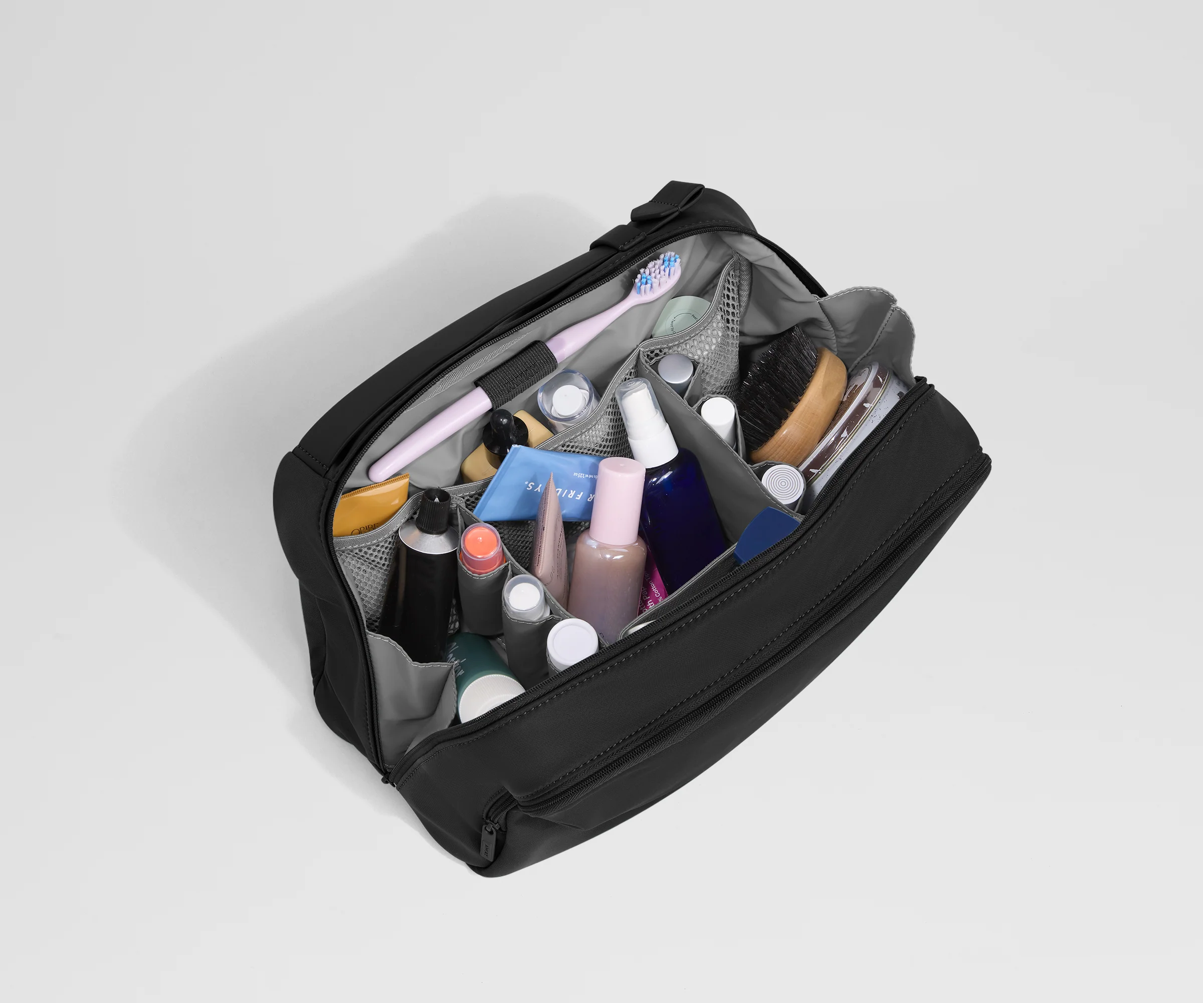 Extra Large Toiletry Bag in Jet Black - Image 4