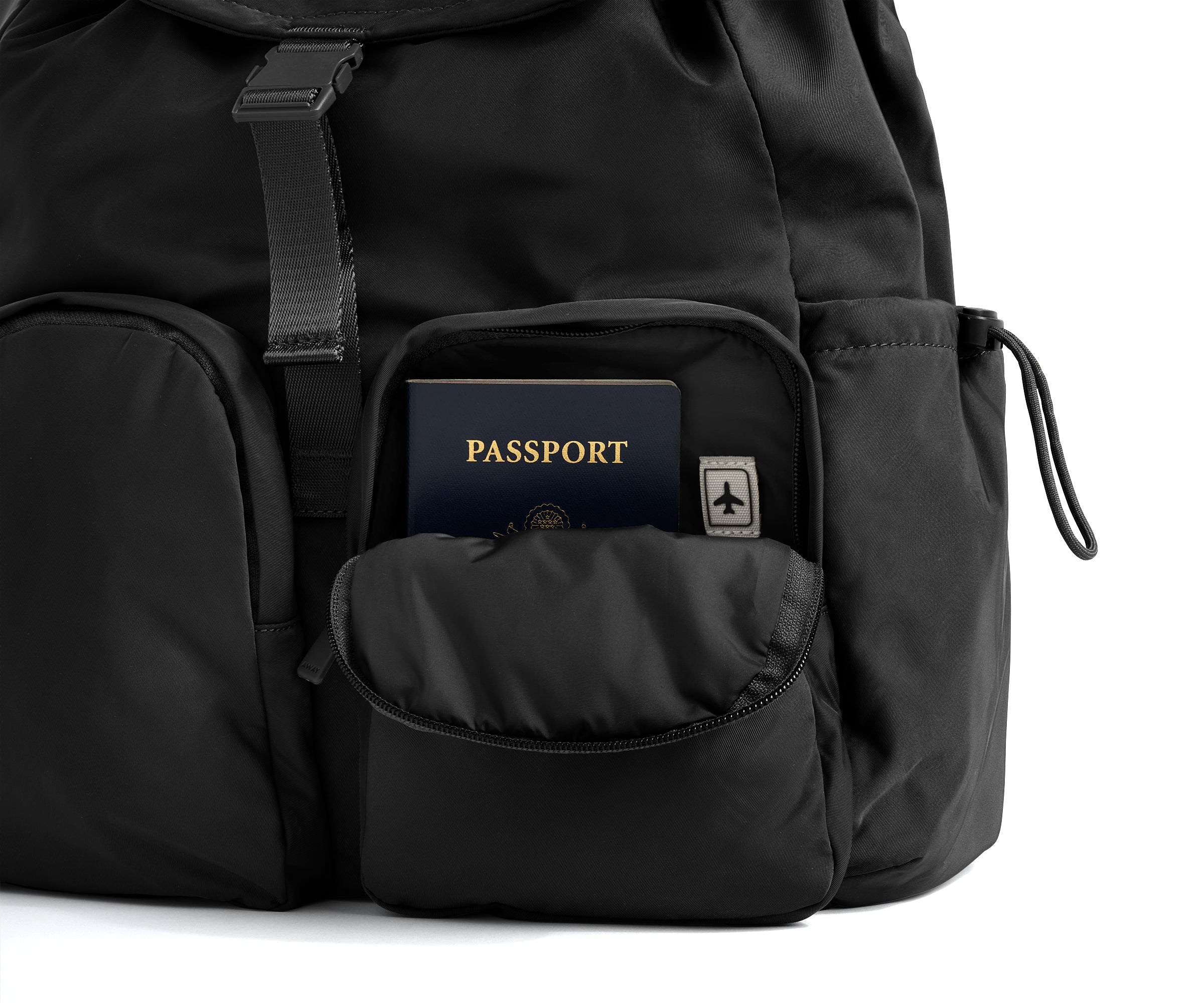 Featherlight Cargo Backpack in Jet Black - Image 5