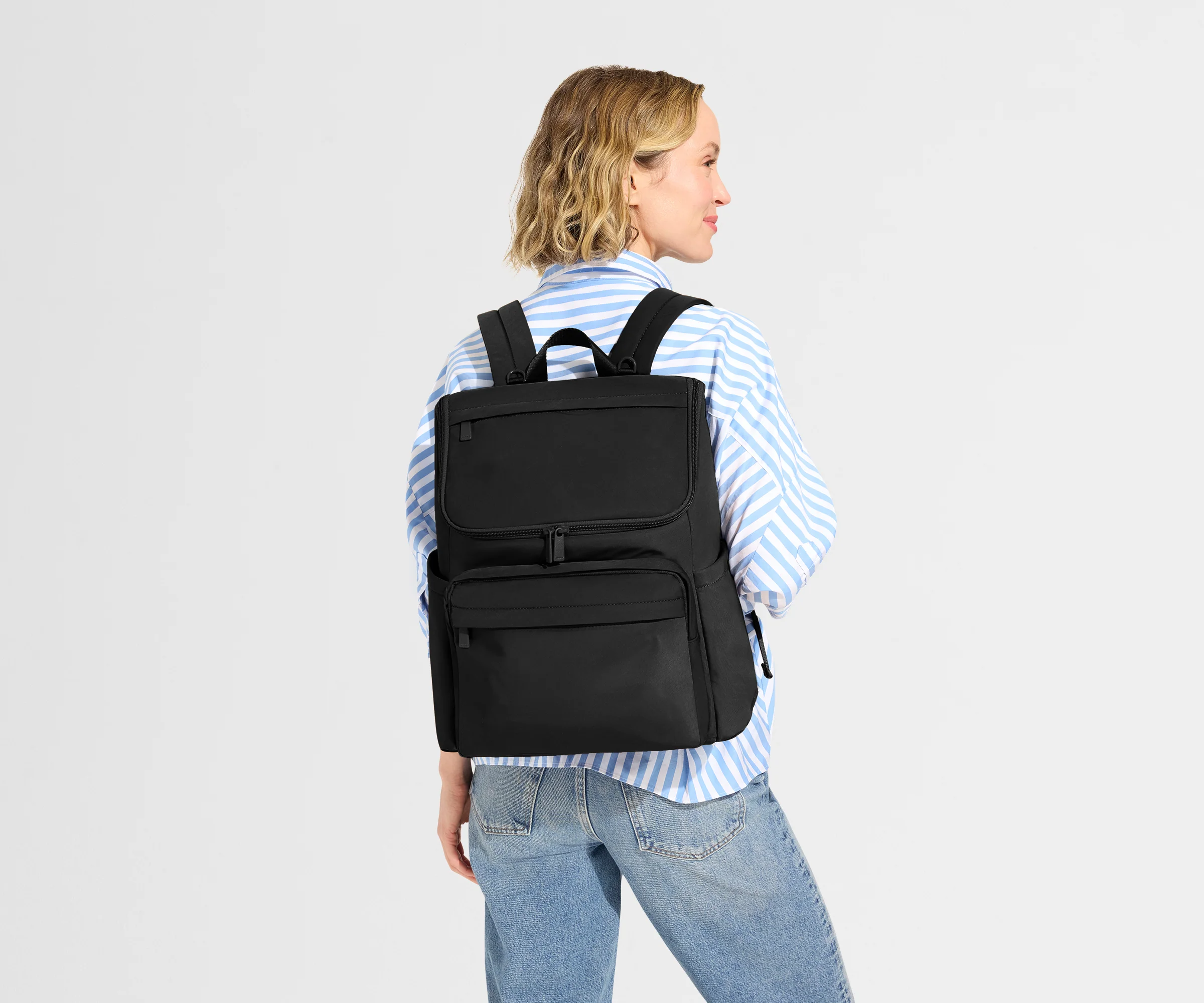 Featherlight Diaper Backpack in Jet Black - Image 4