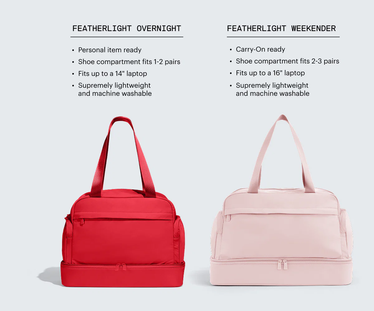 Featherlight Overnight Bag in Blush Pink - Image 8