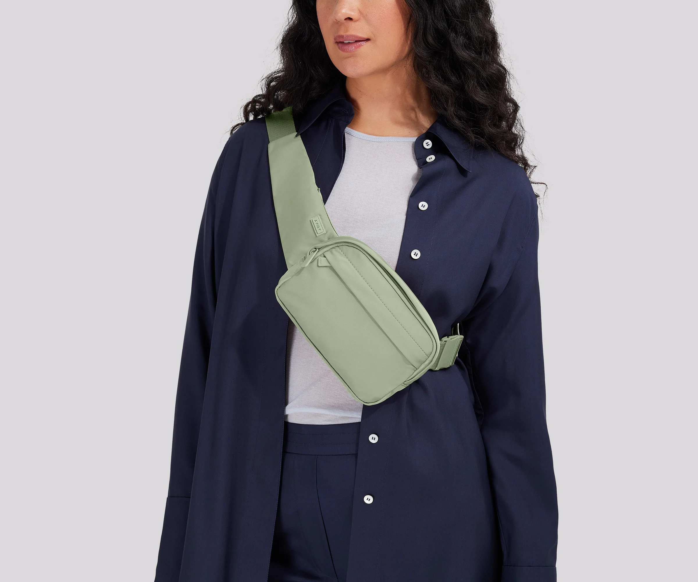 Featherlight Sling Bag in Sage Green - Image 2