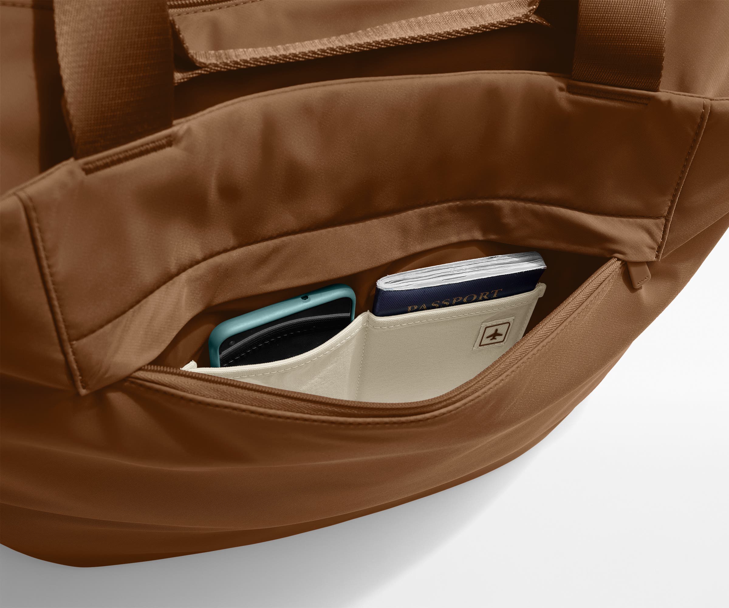 Large Featherlight Tote in Amaro Brown - Image 7