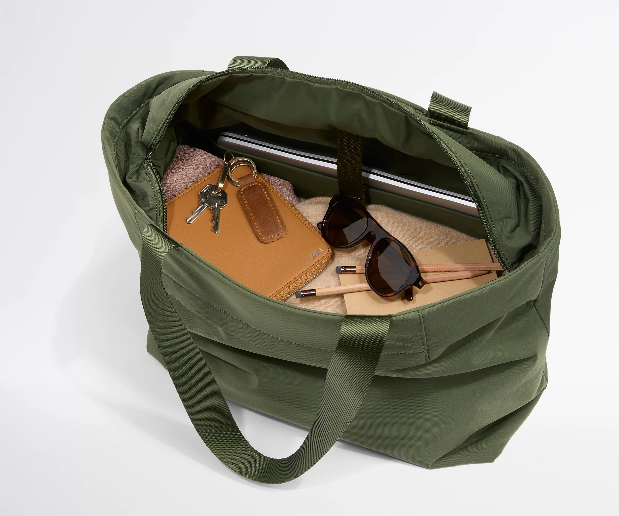 Featherlight Tote in Olive Green - Image 3