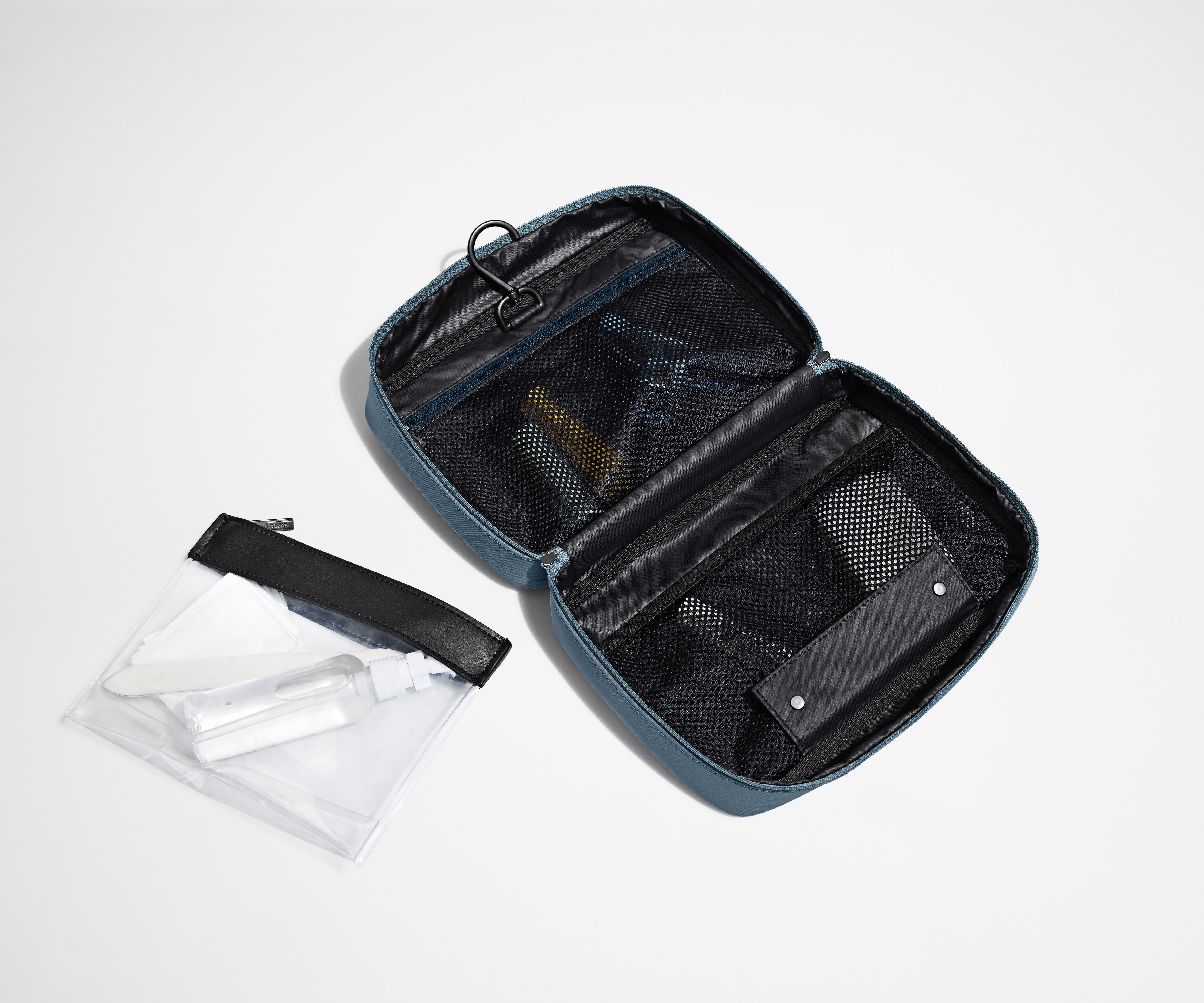 The Hanging Toiletry Bag in Coast Blue - Image 4