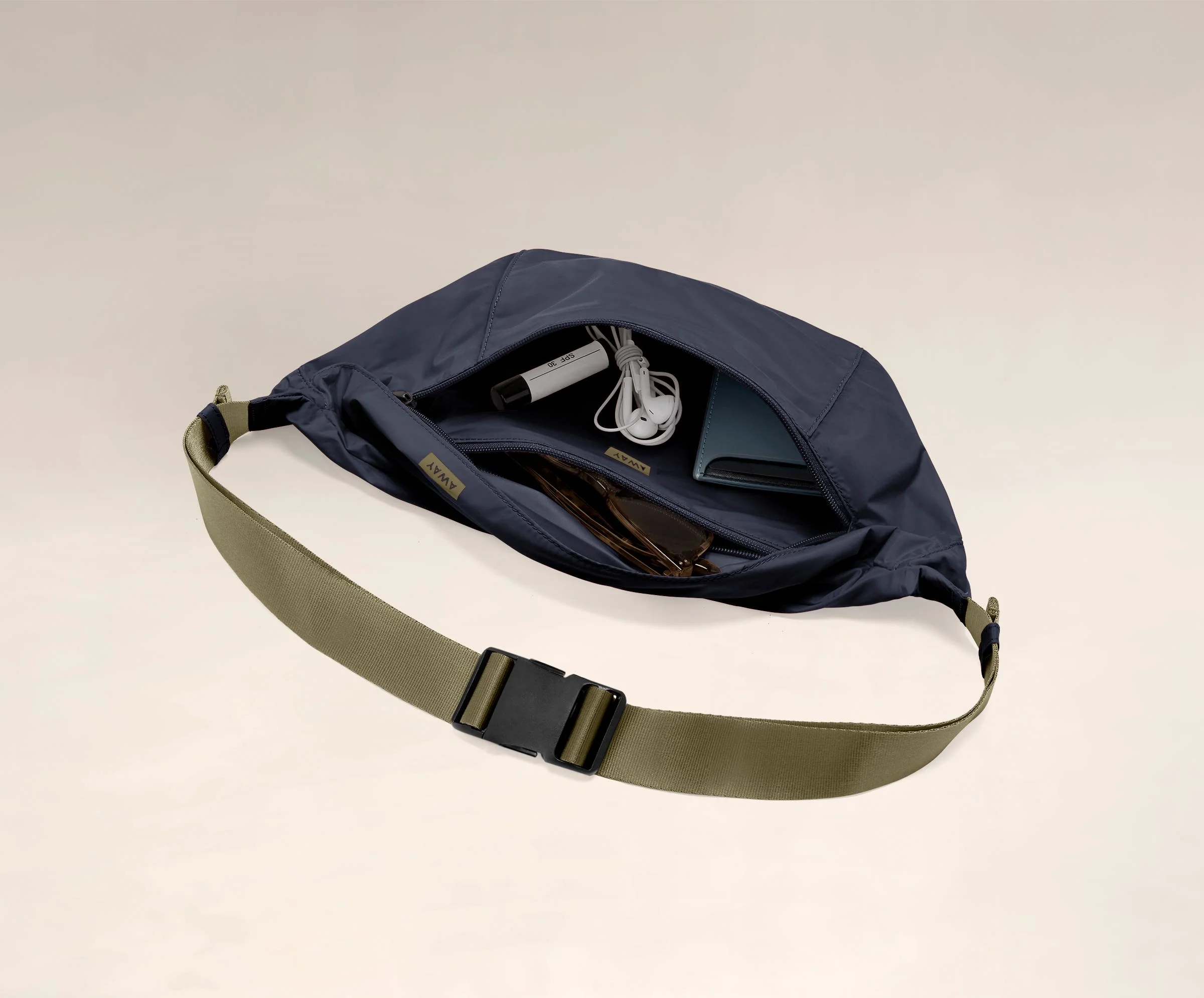 The Packable Sling Bag in Navy Blue - Image 3
