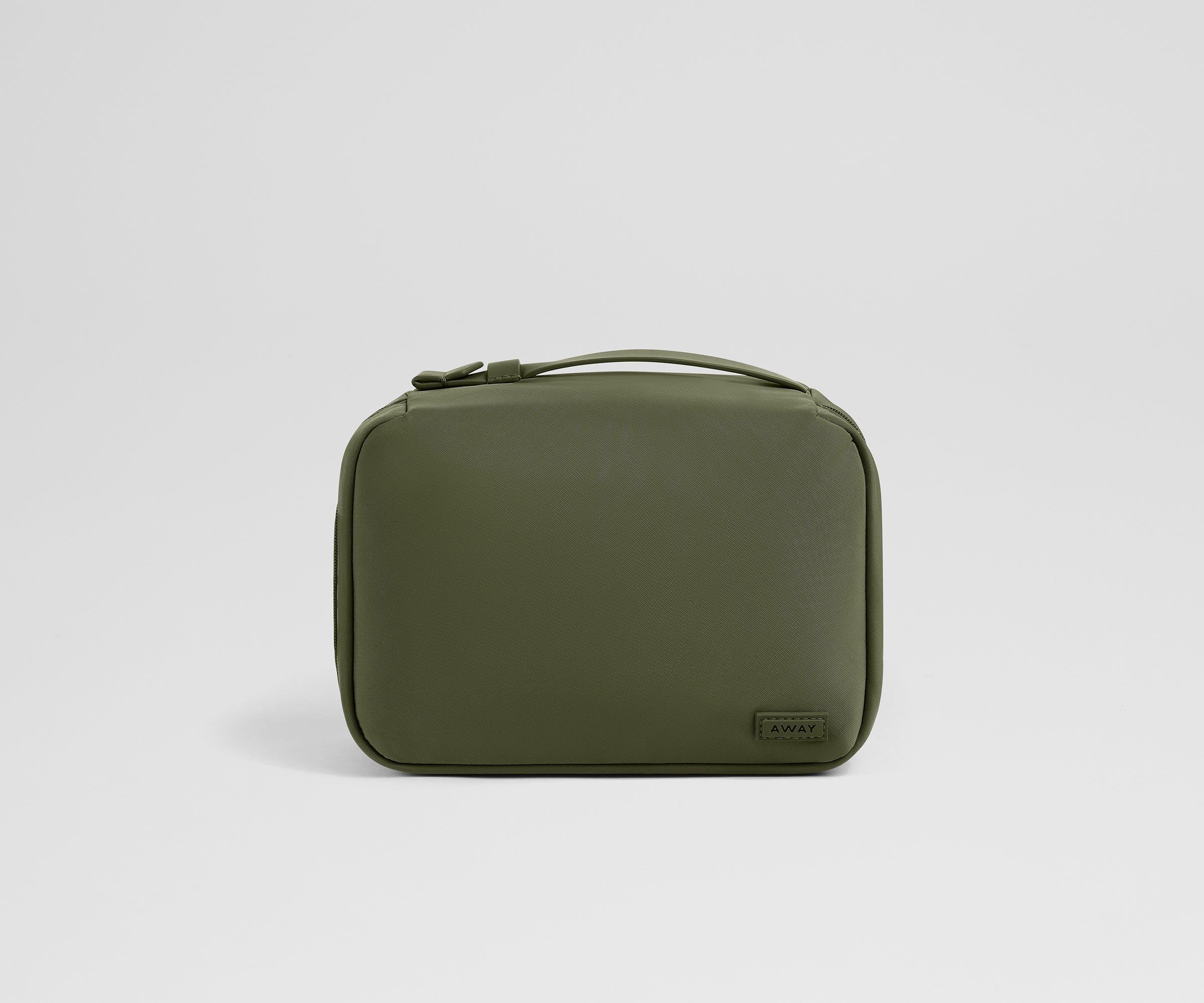 Small Toiletry Bag in Olive Green - Image 2