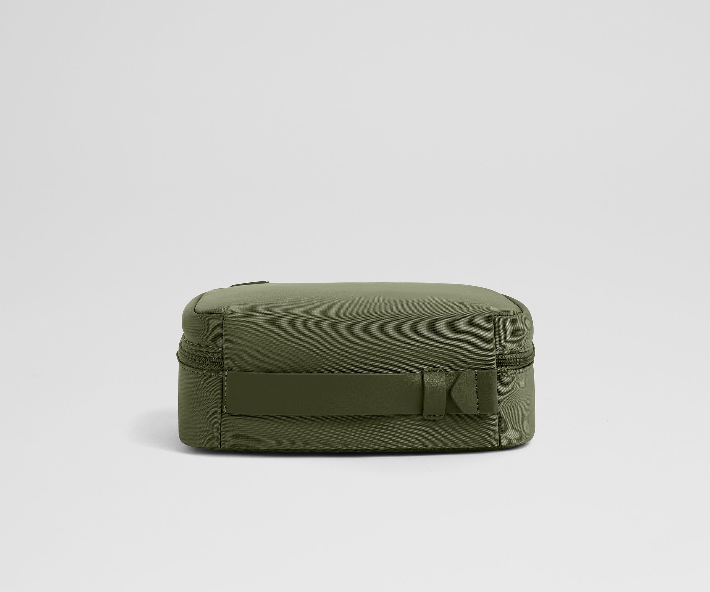 Small Toiletry Bag in Olive Green - Image 4