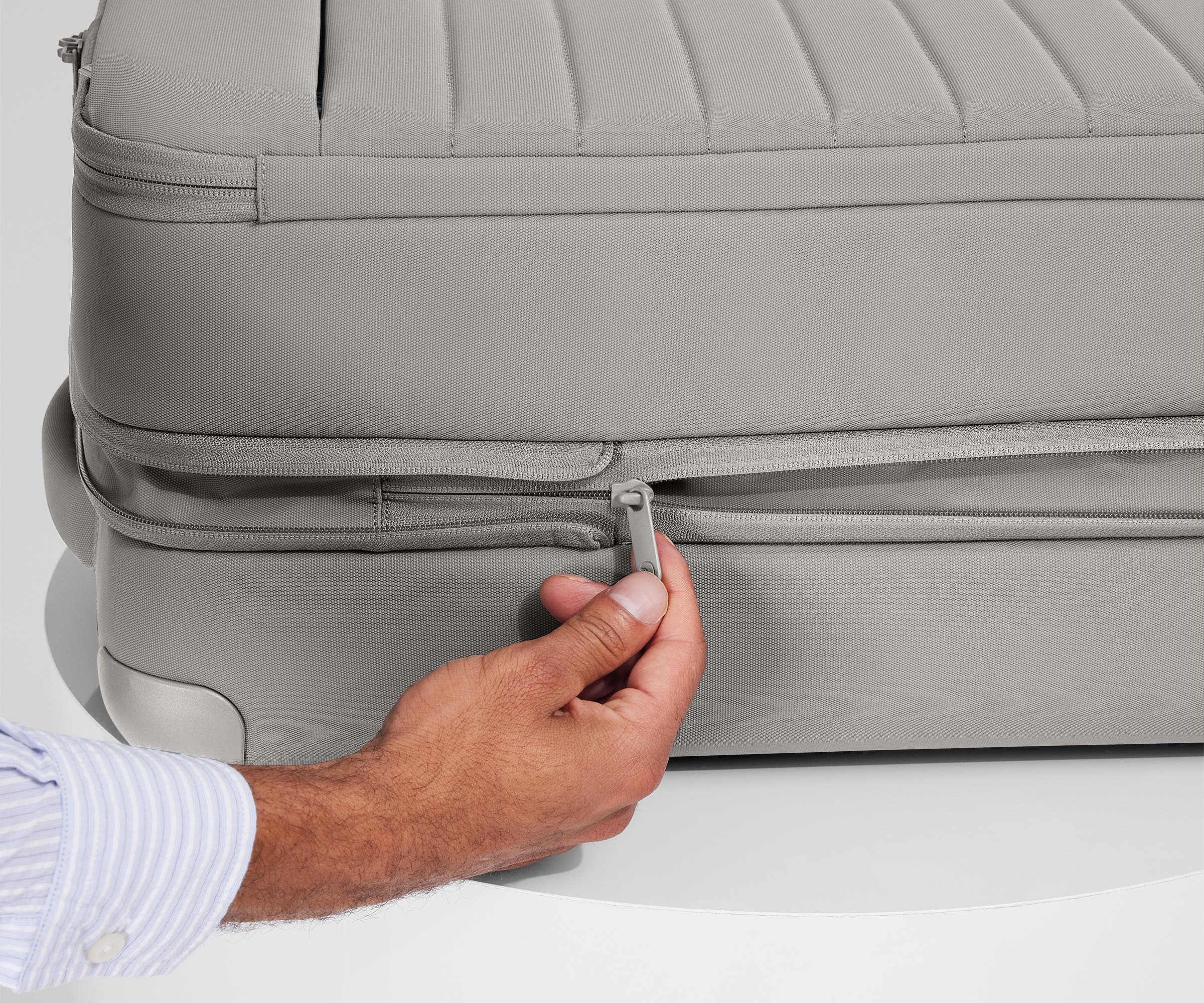 Softside Bigger Carry-On in Cloud Gray - Image 7