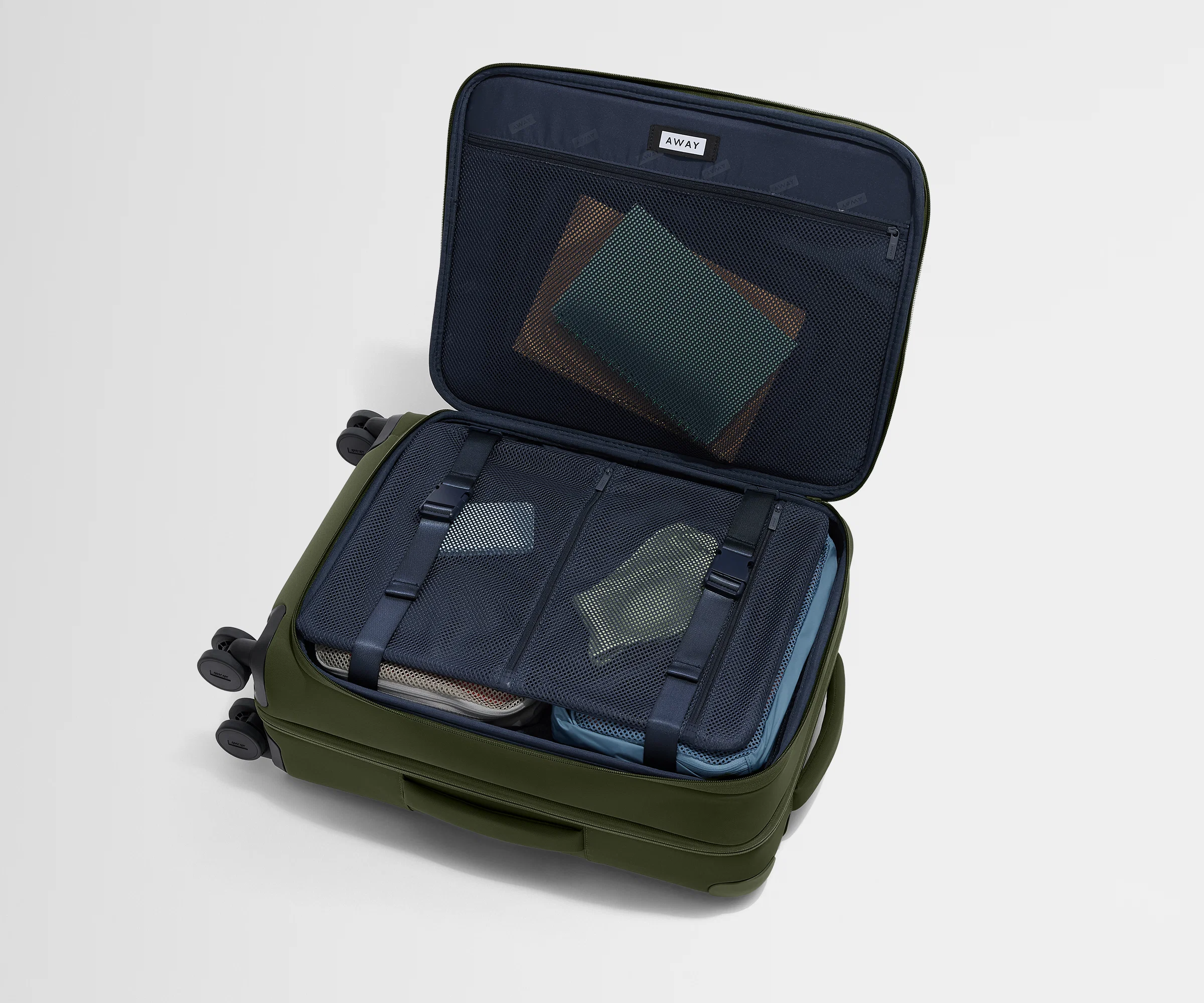 Softside Bigger Carry-On in Olive Green - Image 4