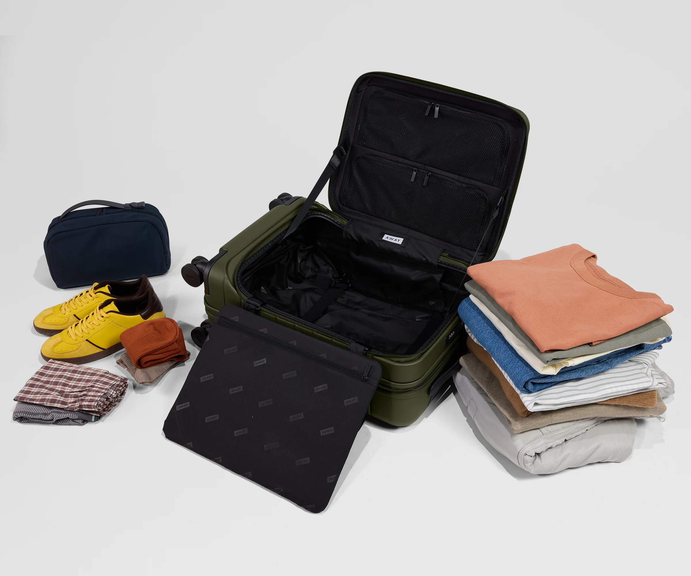Topside Bigger Carry-On in Olive Green - Image 4