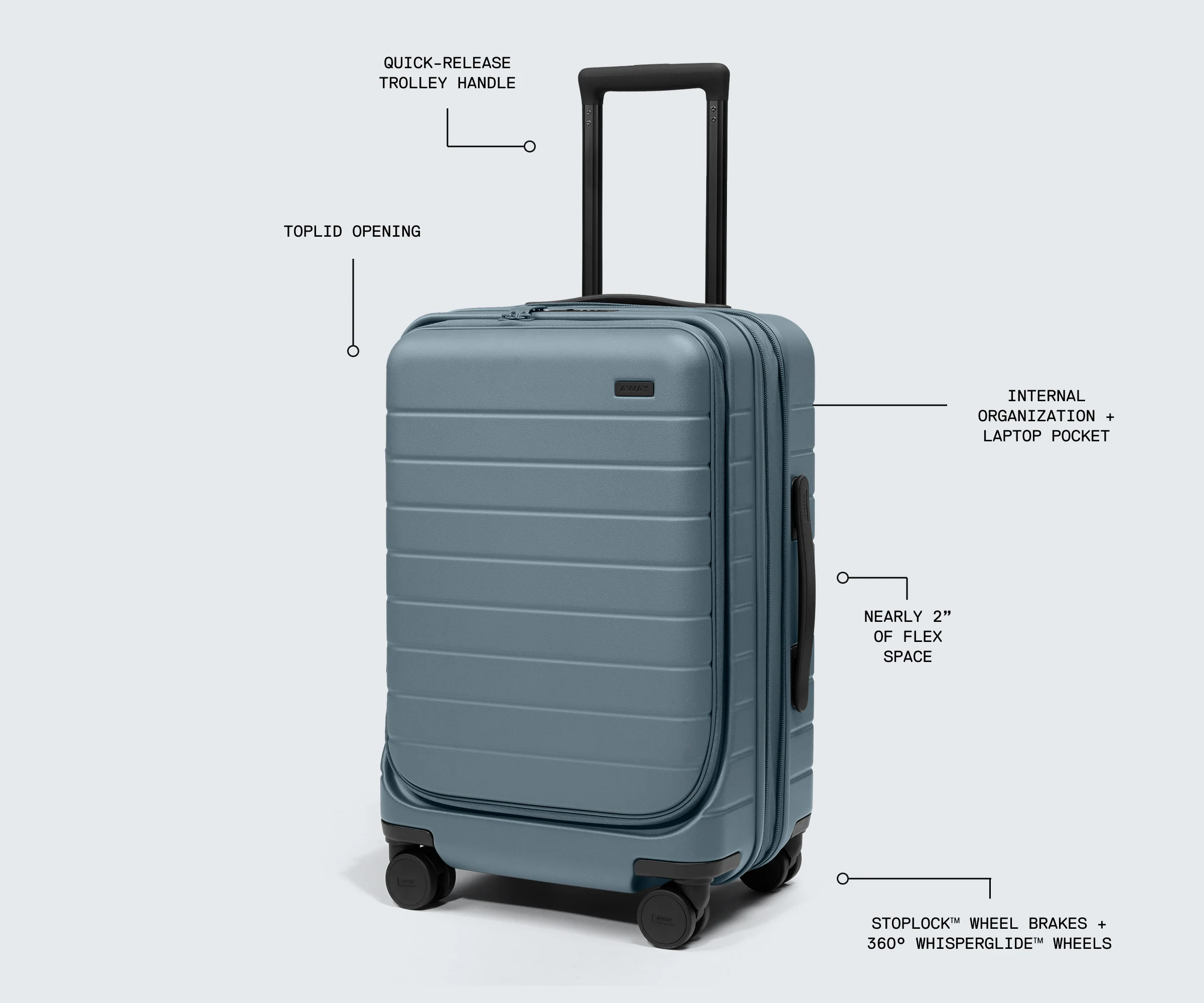 Topside Carry-On in Blush Pink - Image 6