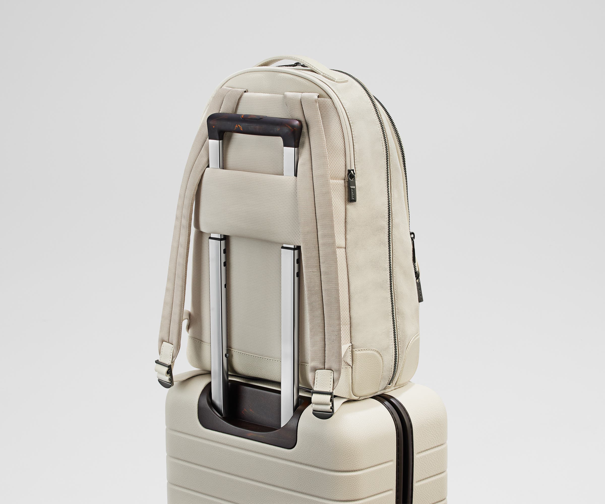 The Transit Leather Backpack in Cream White - Image 6
