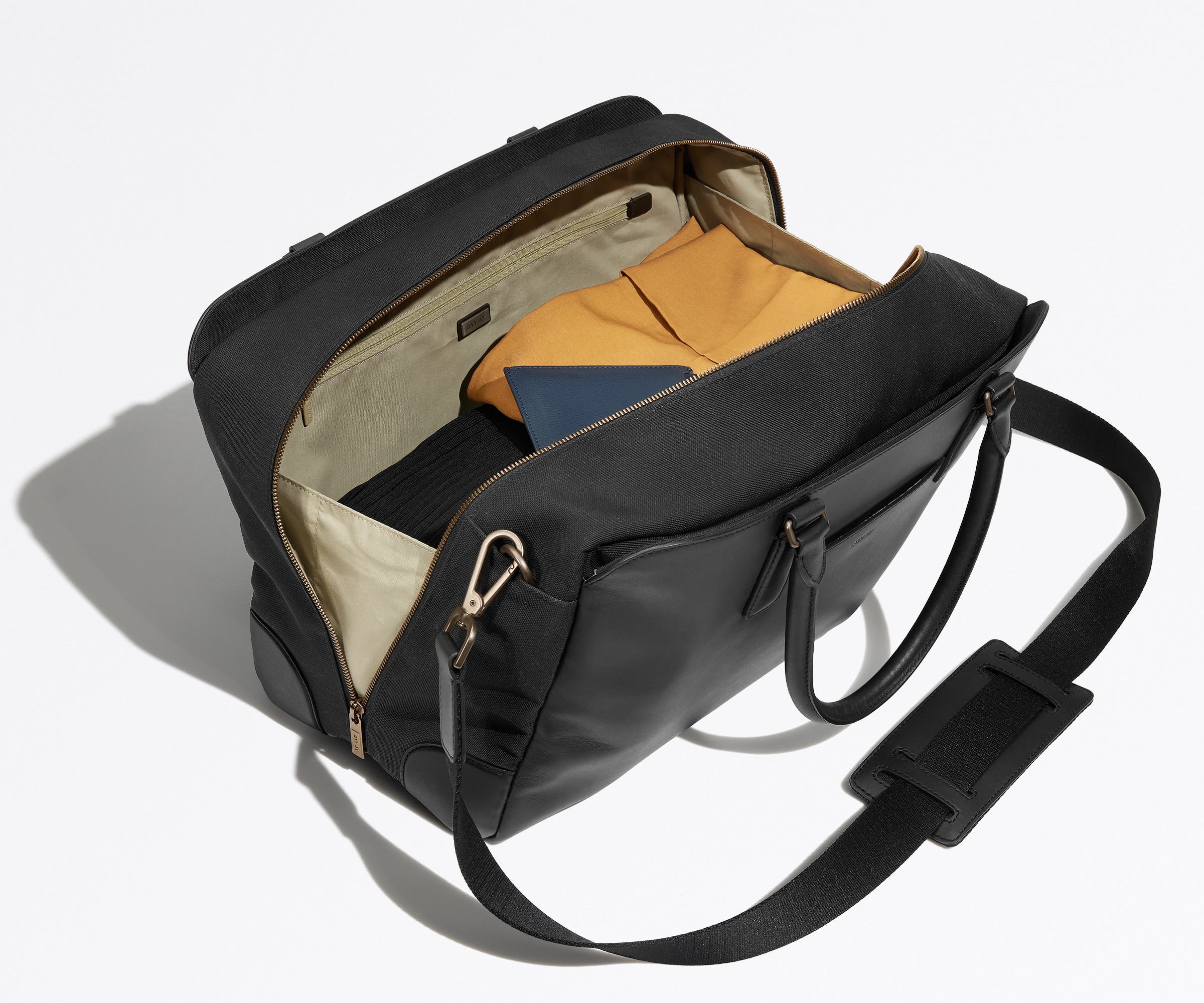 The Transit Leather Duffle in Jet Black - Image 2