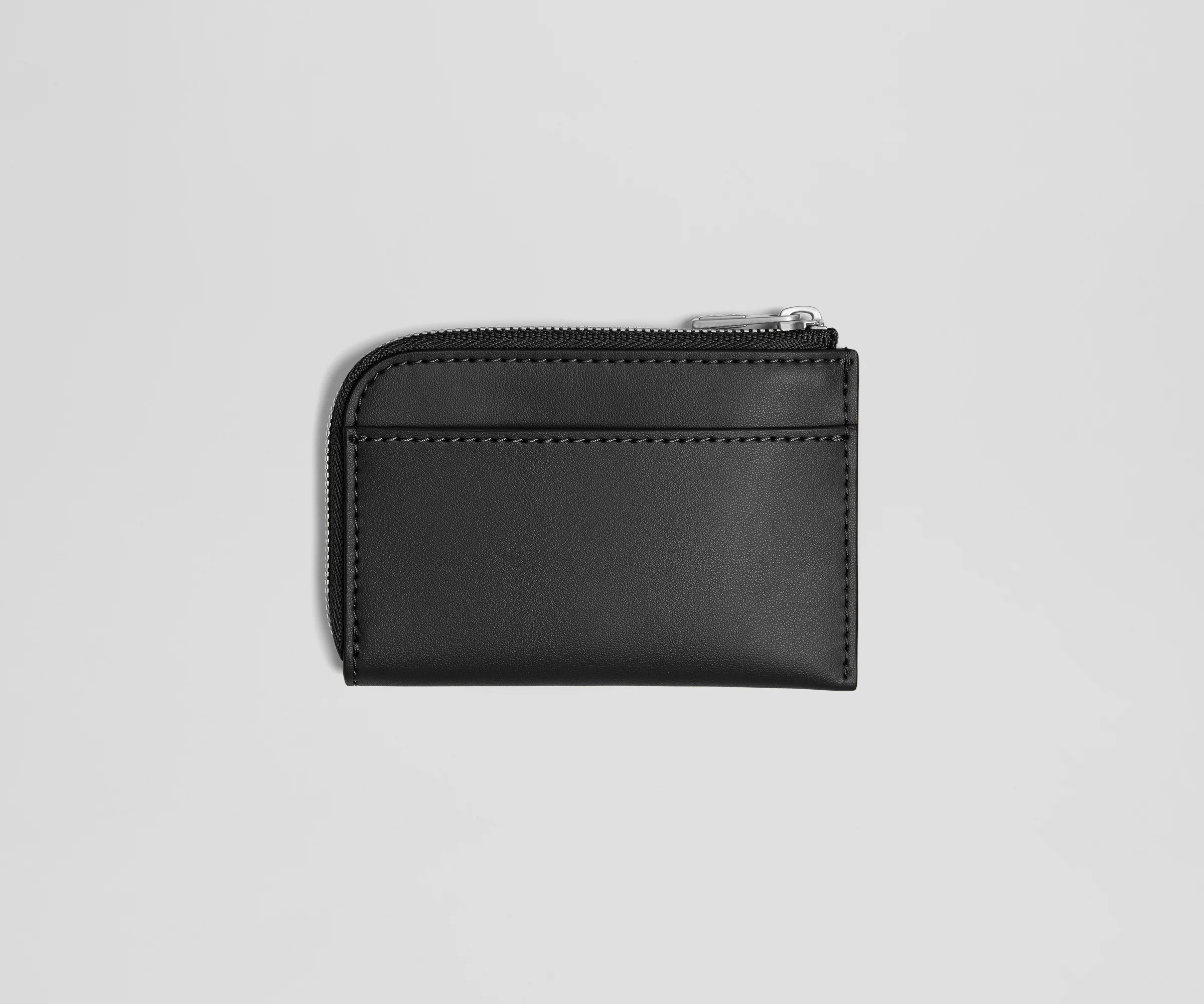 Zip Card Case in Jet Black - Image 3